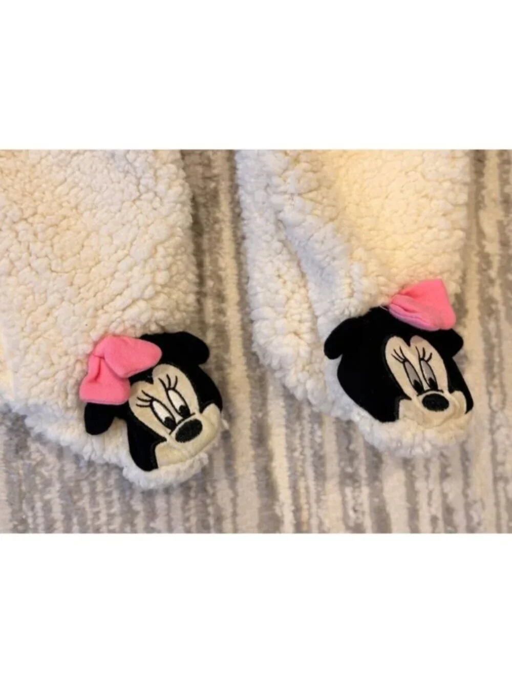 NEW Disney Baby 6/9 months Minnie Mouse Sherpa WARM footed bunting coat